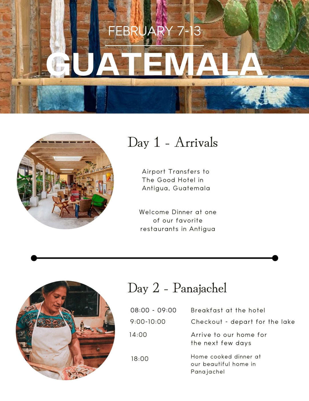 SOLD OUT ~ Guatemala Craft & Culture Tour (February 7th-13th, 2024)