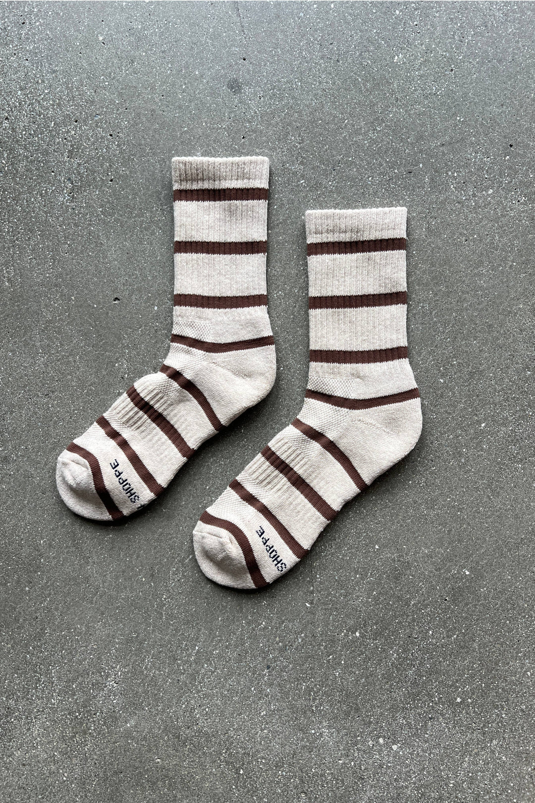 Striped Boyfriend Socks: Black Stripe
