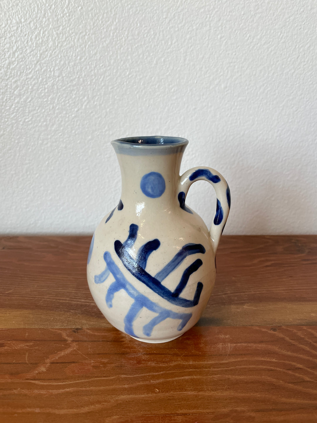 The Gia - Hand Painted Motif Pitcher (shades of blue)
