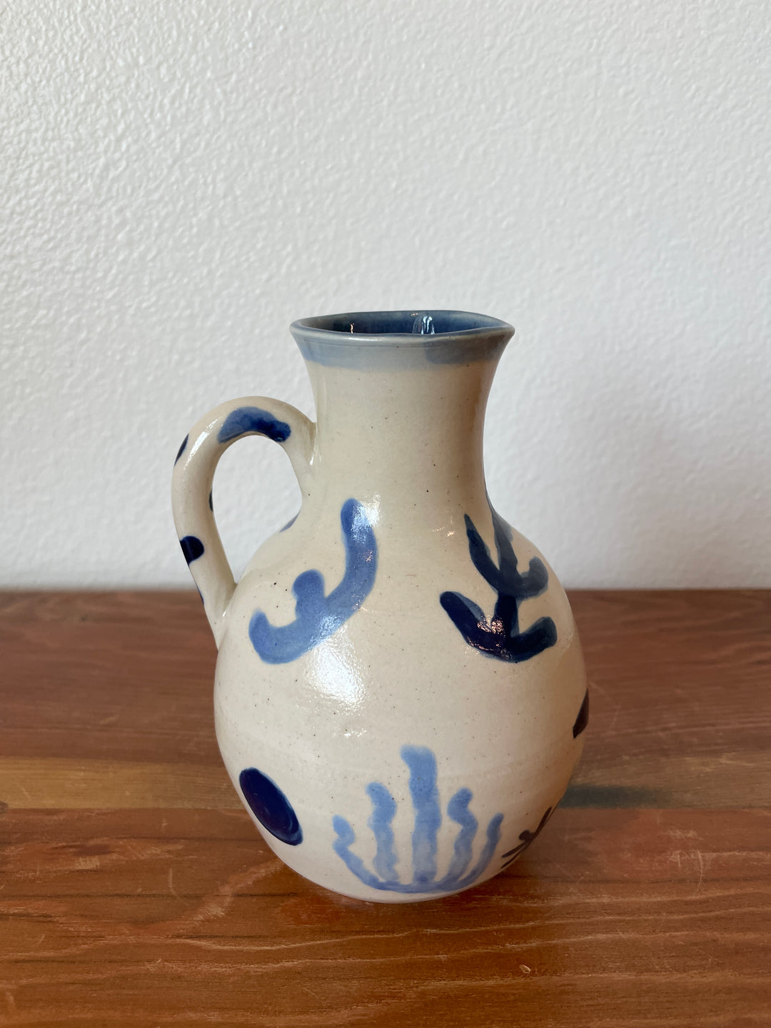 The Gia - Hand Painted Motif Pitcher (shades of blue)