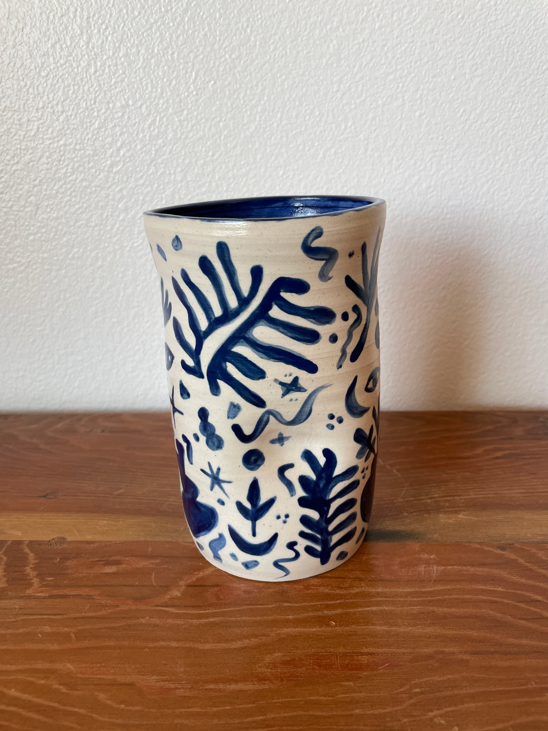 The Sia - Hand Painted Motif Vase/Pitcher