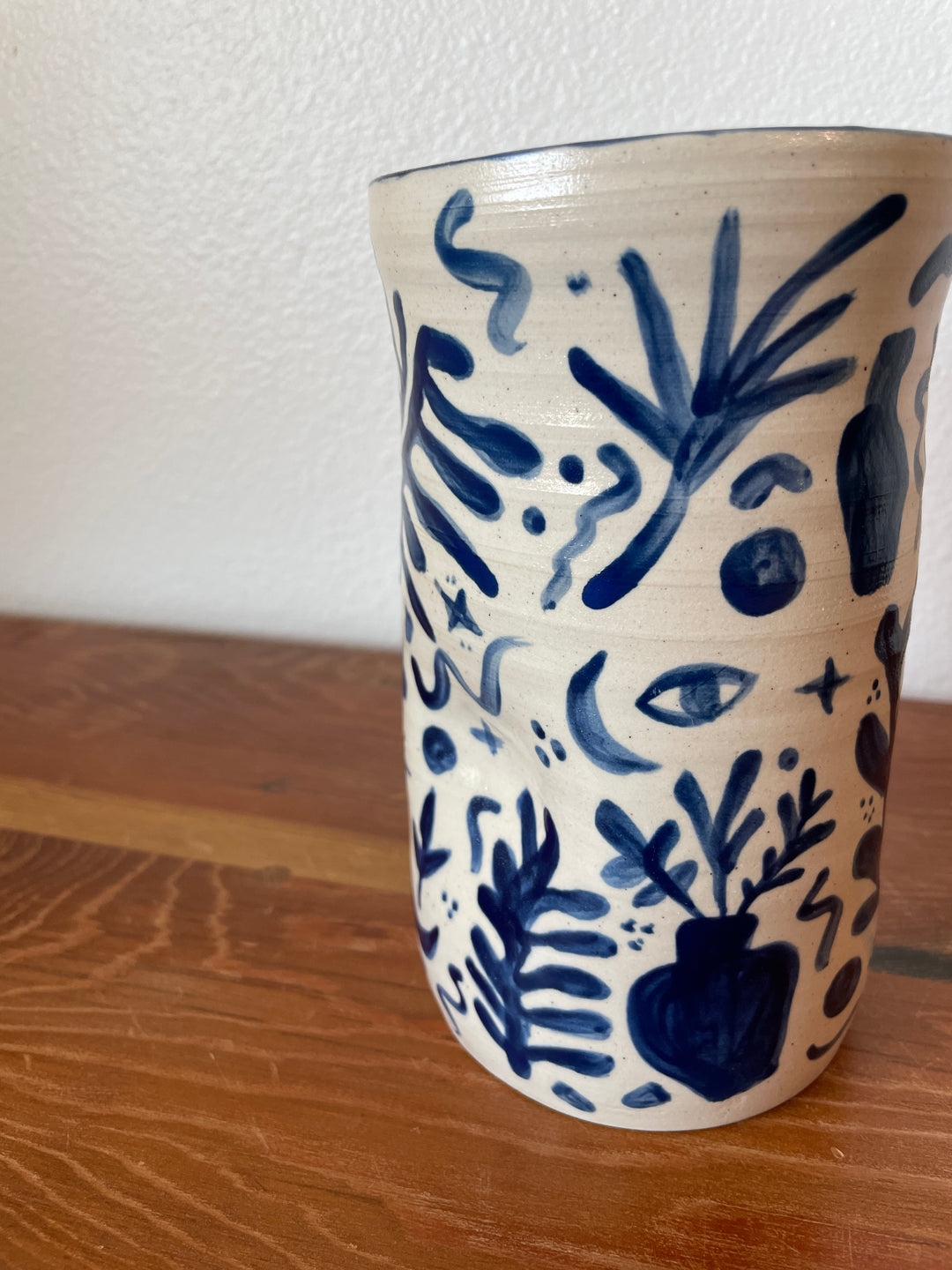 The Sia - Hand Painted Motif Vase/Pitcher