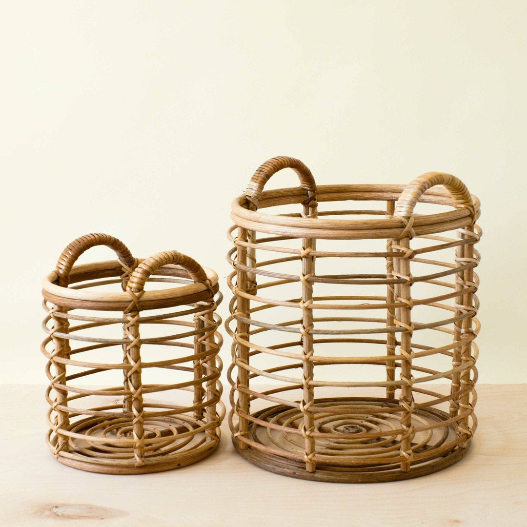Rattan Cylinder Basket - Storage Baskets, set of 2 | LIKHA
