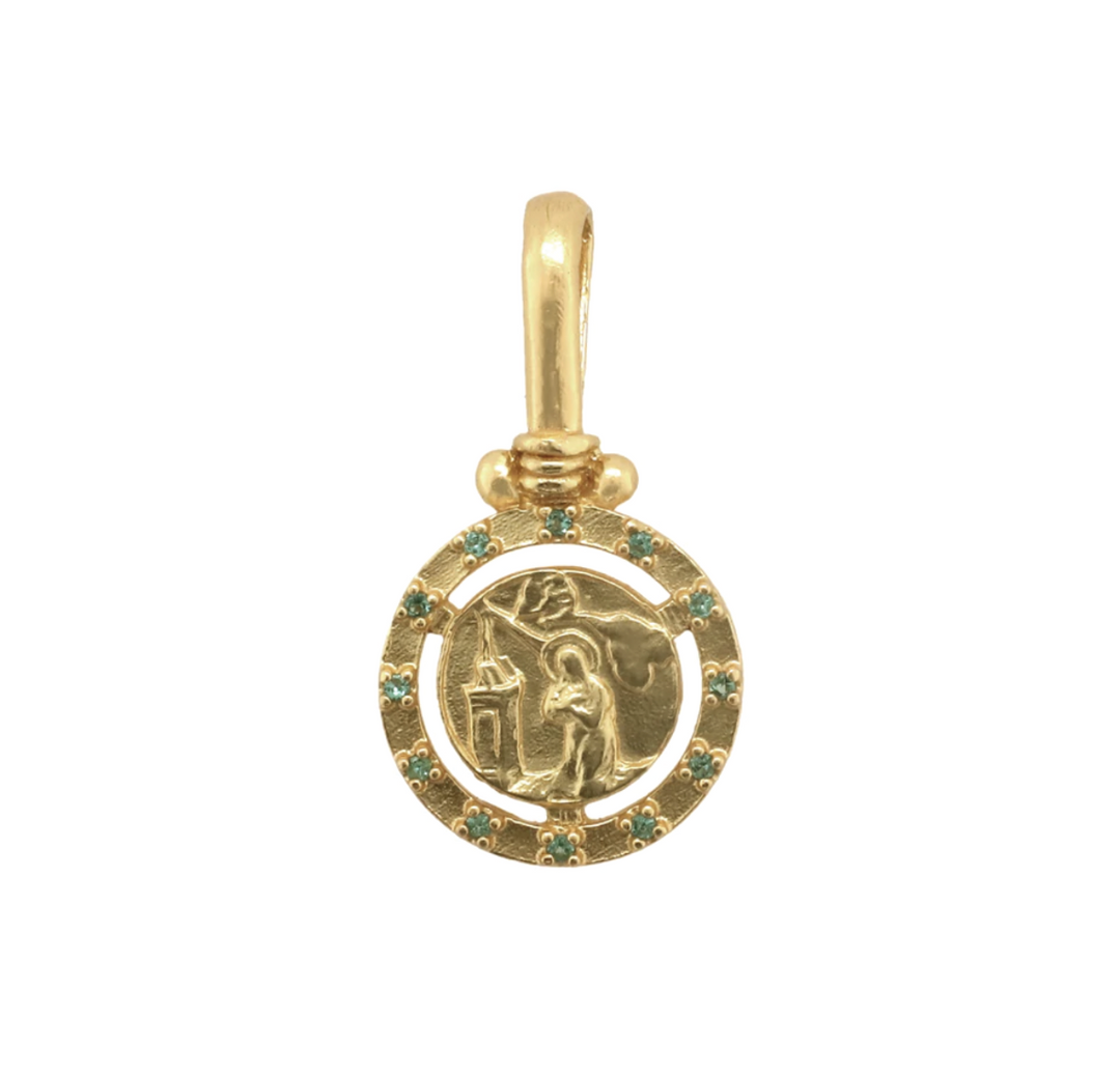 Fra Angelico Pendant with Emerald