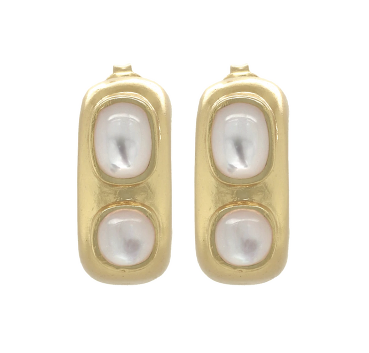 Aquitaine Earrings in Mother of Pearl