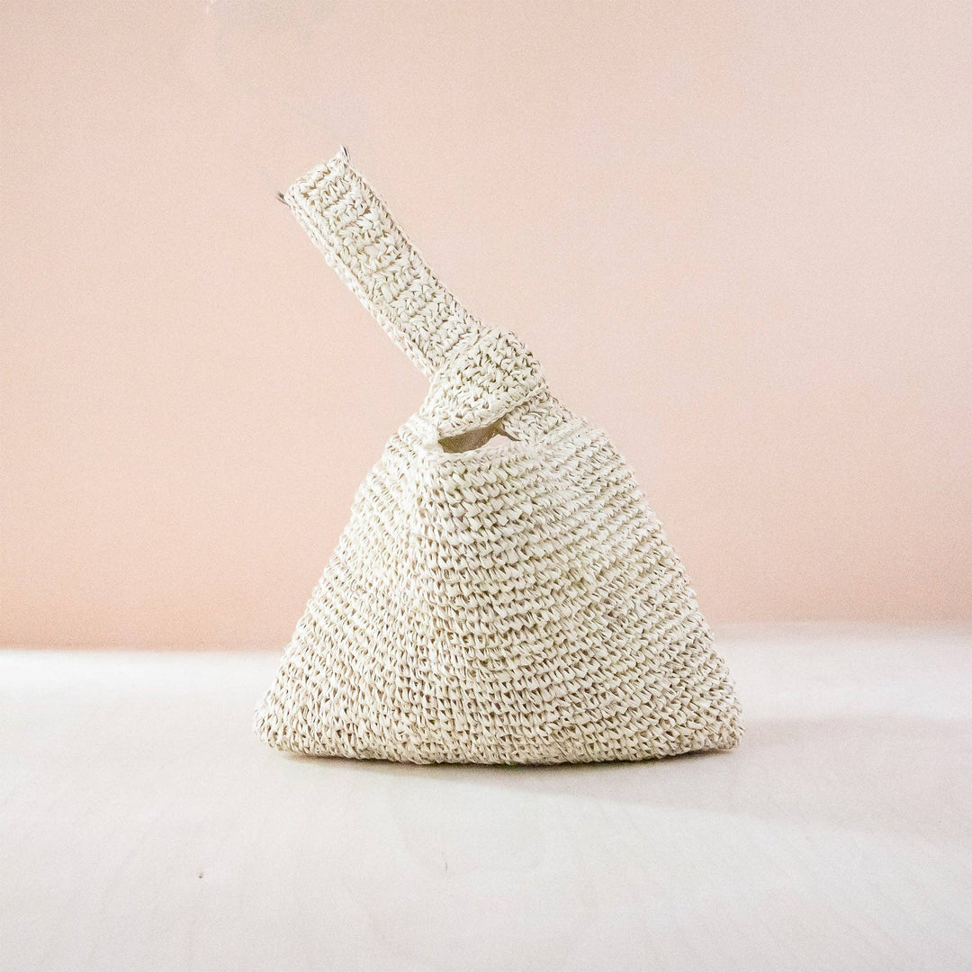 Natural Crochet Japanese Knot Bag - Wrist Bag | LIKHA