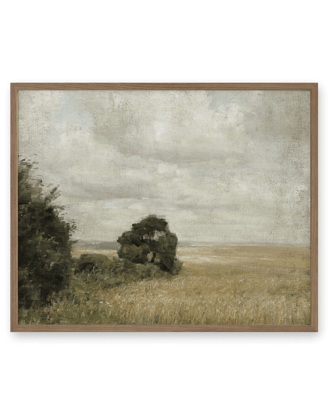 Framed - Muted Green Hay Field