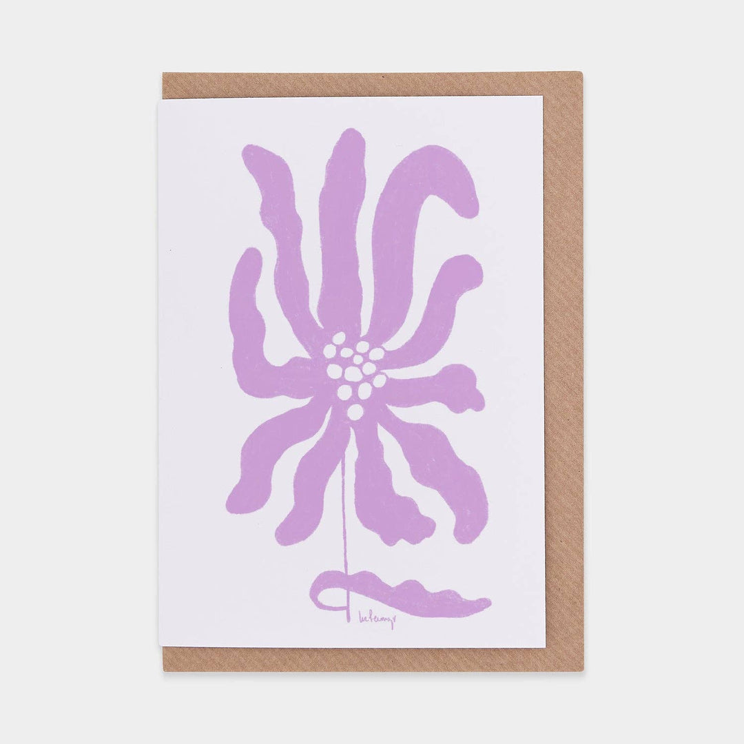 Electric Lilac Greetings Card