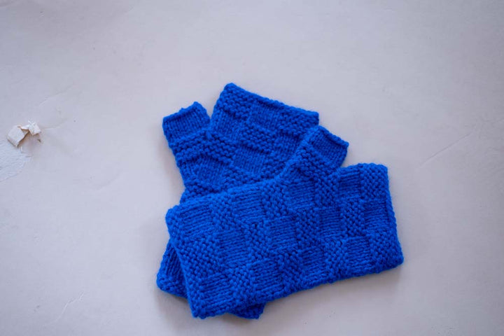 Stela Fingerless Gloves- Azul
