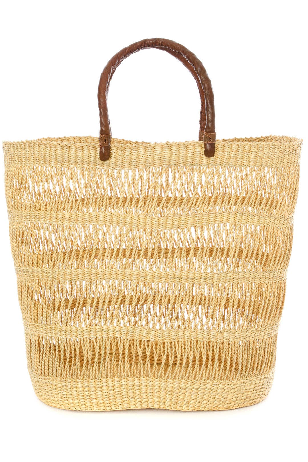 Veta Vera Lace Weave Shopper with Leather Handles